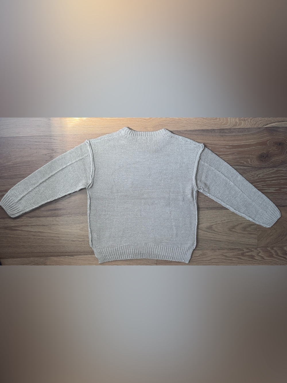 Zenana Outfitters Women's Crewneck Sweater in Light Taupe